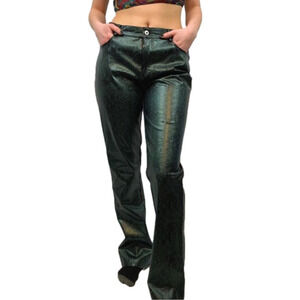 Guess Green Snakeskin Vintage 90's Pants  Size 30